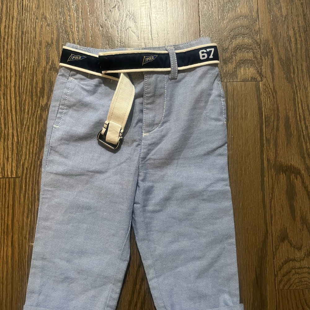 Polo by Ralph Lauren Kids Blue Chino Pants with Belt